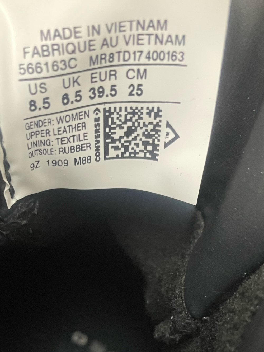 Y2k Chunky Black Unisex Star Converses - Picture 3 of 8